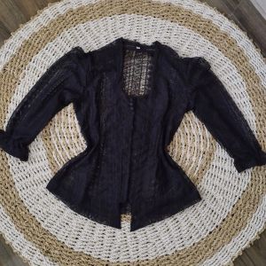 (HANYA KEBAYA NYA SAJA)baju kebaya brokat malika bet pecah lengan kerut bali wisuda modern murah