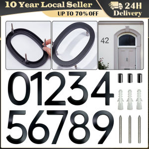 125mm Black House Numbers Letters Outdoor Address Sign Plate for Yard Floating Metal Door Number Doorplates Modern Mailbox Signs