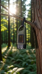 【Ready Stock】OUTDOORMORE Solar Powered Flashlight Hand Crank Small Portable Waterproof Solar Crank Flashlight Charging Powerful Torch ﻿