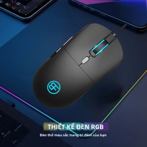 Chuột Chơi Game Có Dây Đèn RGB Thiết Kế Công Thái Học Độ Phân Giải 2000 DPI DPI Có Thể Điều Chỉnh Dành Cho Người Thuận Tay Phải Dùng Cho PC Laptop Máy Tính Để Bàn Văn Phòng.