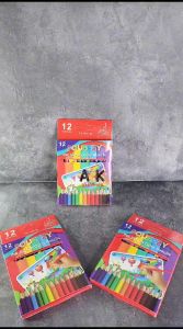 Pensil Warna 12 Pendek Murah Squeezy Kualitas Premium atk