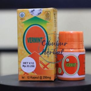 VERMINT Original Kapsul Ekstrak Cacing Tanah Obat Tipes Typus Tipus Isi 12 Kapsul