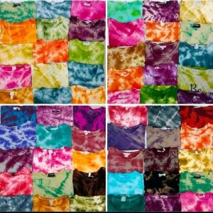 Ladies tie dye assorted design t-shirts