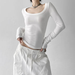 MUYUZI | Slim Fit Easy-to-match Womens Long Sleeve T-shirt
