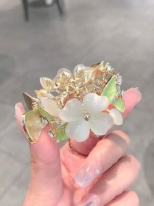 2025 High-End Cats Eye Stone Hair Clip Summer Tail Fixed Tool Hair Accessories High Ponytail Gripper Fashionable Hairpin