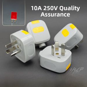 5000W High Power Three-Pronged Pure Copper Triangle Plug with Light No Wire Universal Three-Hole Plug for Electric Appliances