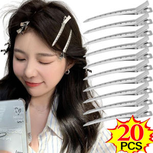 Dorisna 20Pcs Hair Salon Hair Clips Metal Duckbill Curling Hair Styling Clips Barber Shop Hair Positioning Clips Women Hair Root Fluffy Clip