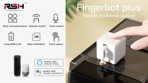 RSH Bluetooth Smart Fingerbot Switch Button Pusher Robot No Wiring Switch With Touch Smart Life App Voice control Alexa Google