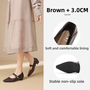 Josiny | French Style Chunky Heel Mary Jane Pumps Soft Sole