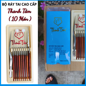 Bộ lấy ráy tai cao cấp Thanh Tâm ( 10 món )  Thiết kế cáo cấp tinh xảo  giúp lấy ráy tai nhẹ nhàng và hiệu quả .