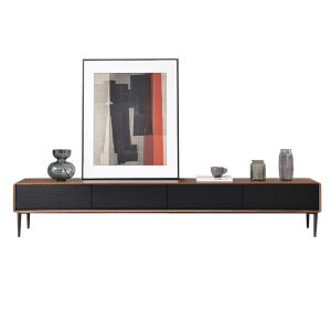 Nordic Style Solid Wood Living Room TV Cabinet Minimalist Design Modern Luxury Light Wood Color Tea Table Combination