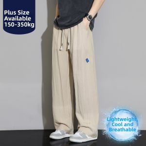 BINHANG | Summer Plus Size Comfortable Straight Cut Relaxed Fit Pants