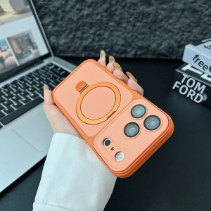 Ốp Điện Thoại Có Giá Đỡ Từ Tính Sang Trọng Cho iPhone Pro Max Plus Air - Bảo Vệ Toàn Diện Camera Tương Thích MagSafe Chống Sốc