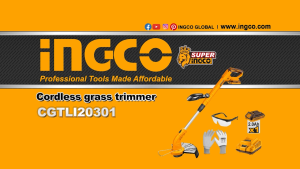INGCO 20V LI-ION GRASS TRIMMER | CGTLI20301 CGTLI20018