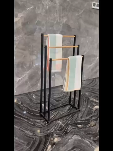 STANDING TOWEL RACK Mold-Proof Smooth Rod No Splinters Full Metal Combine Koleksi Terbaru Rak Tuala Berdiri Decor WCC