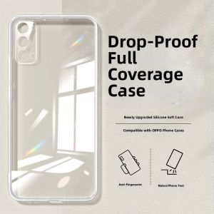 iwosty | Compatible with Oppo Reno4 Series Soft Case New 5G Lens All-around Protection Shatterproof Transparent