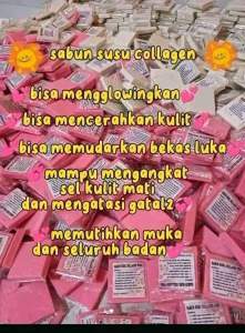 SABUN SUSU COLAGEN ORI 1 lusin 12 pcs ORI PINK PUTIH