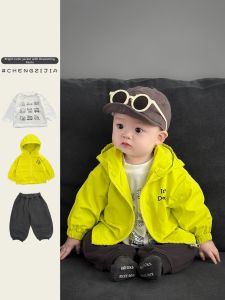 Waterproof Boys Clothing Set Tshirt Trouser Jacket