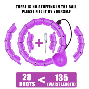 28-Section Weighted Hula Hoop Detachable for Women Body Toning Adjustable Full Body Workout Home Fitness Equipment