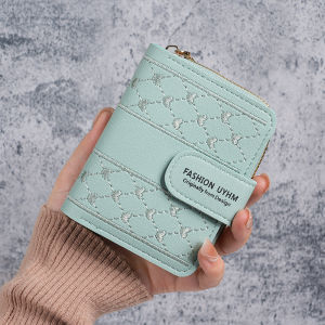 2024 new ladies purse short zipper large capacity coin purse Joker love color clutch card package