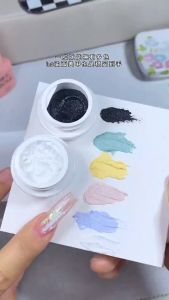 5G Gaoy Gypsum Gel Nail Plaster Glue Baroque 3D Relief Nail Color Nail Art Gel Polish Manicure 戈雅石膏胶立体塑形免洗指甲彩绘光疗浮雕胶黑白色