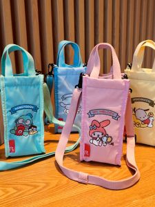 Cute Cartoon Mobile Phone Bag Portable Water Cup Holder Crossbody Embroidered New Model Sanrio Kurokos Little Dog Design