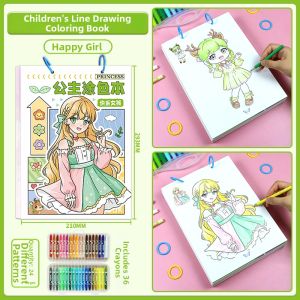 HAIHENGYANGGUANG | Coloring Princess Picture Book