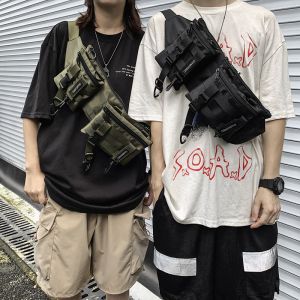 Casual Nylon Crossbody Bag with Zipper Closure and Single Shoulder Strap for Youth Soft Medium Size Tactical Motorcycle Bag