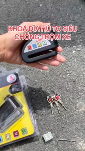 Ổ khóa đĩa xe máy báo động chống trộm ZORO còi hú tomàu đen công nghệ mỹ chìa tròn thép chống gỉ chống nướcỔ khóa đĩa xe máy báo động chống trộm ZORO còi hú tomàu trắng bạc công nghệ mỹ chìa tròn thép chống gỉ chống nước