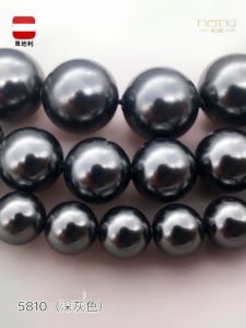 Hạt Ngọc Trai Pha Lê Màu Xám Sâu 5810 Element Swarovski Hạt Toàn Phần Phụ Kiện Trang Sức DIY Phụ Kiện Thời Trang Mới Ra Lò