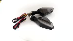 KEVANLY | Universal Motorcycle Turn Signals Super Bright Amber Flash Blinkers Indicator Lights Motorbike Signal Tail Light Running Light