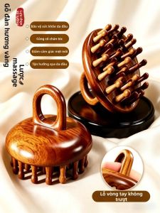 IMLUCKY | Head Massaging Sandalwood Comb For Scalp Care And Hair Nourishment