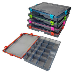 Portable Waterproof Fishing Tackle Organizer with Transparent Lid for Easy Identification of Contents