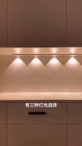Led Night Light 3-Color Dimming Wireless Motion Sensor Cabinet Light USB Rechargeable Ultra Thin Magnetic Wardrobe Lamp for Room Closet Kitchen 人体感应夜灯