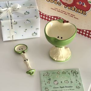 แก้วมือถือเซรามิกลายแอปเปิ้ลสุดน่ารัก แก้วมือถือลายขนมหวาน แก้วมือถือไอศกรีม ของขวัญวันเกิด แก้วมือถือเซรามิกลายการ์ตูน