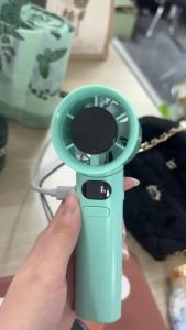 5000mah Handheld Mini Fan Electric Hand Fans Ice Compress High-Speed Cooling USB Rechargeable Portable LED Display Fan