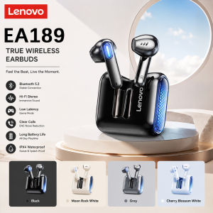 Lenovo | Lenovo EA189 Wireless Earbuds Bluetooth 5.3 TWS Headphones Noise Stereo Bass Sweatproof Sports Earphones For iPhone Android