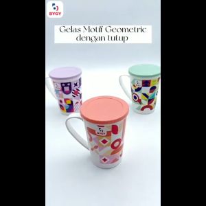 Mug Cangkir Wadah Tutup Plastik Gelas Mug Biggy