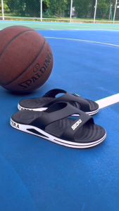 Korean Style Non-Slip Rubber Slides for Men Comfortable Outdoor/Indoor Slippers Fashion Beachwear