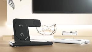 4-in-1 Foldable Wireless Charger 15W Fast Charging Phone Stand Docks Wireless Phone Holder for Phone Watch Headset--Get 3 free gift