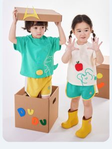 Baby Cartoon 3D Short Sleeve T-Shirt Pure Cotton Summer Clothes Childrens Half Sleeve Infant Apparel Boys Top T-Shirt