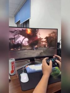 Z01X Wireless Colorful Lightning Effect Controller Ergonomic Design with Six Axis Somatosensory Motor & Turbo Vibration