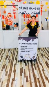 Quầy bán cà phê mang đi nhỏ gọn kích thước 60cm gấp gọn siêu nhẹ