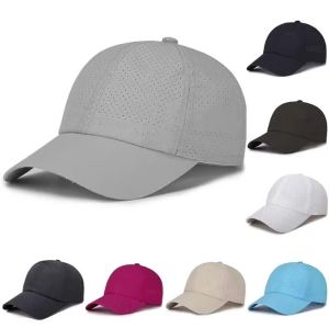 Summer Quick Dry Mesh Snapback Cap Breathable Sun Protection Hat Adjustable Outdoor Fishing Baseball Hat for Men Women