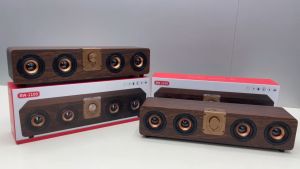 ลำโพงบลูทูธ BW-1109 ลำโพงตู้ไม้ เสียงดี ไร้สาย ลายไม้4ดอก เสียงดี เบสแน่น 10W มีแบตในตัว ไร้สาย เสียงดี