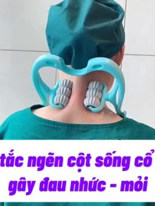Dụng cụ mát xa cổ / vai 6 con lăn cầm tay giúp giảm áp lực tiện dụngmassage cổ vai gáy chân tay