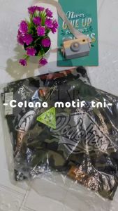 Celana Panjang Pria Cargo Motif TNI Abri Loreng Army Premium Bahan Tebal