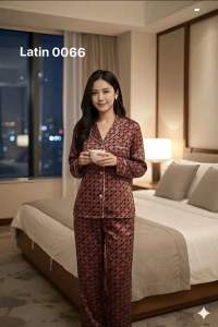 Bộ lụa latin Pijama mẫu mới size 50/62 ki bộ lụa mặc nhà mềm mịn hợp thời trang shop Ngocngastore