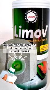 Pembersih Semen dan Cat Tembok Fason Limov 400ml Paket Sikat Gagang kuas