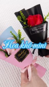 Bó Hoa Khô Mini Dài 15cm Tiệm Quà An Yên Decor Trang Trí Làm Quà Tặng Tốt Nghiệp Tặng Bạn Gái